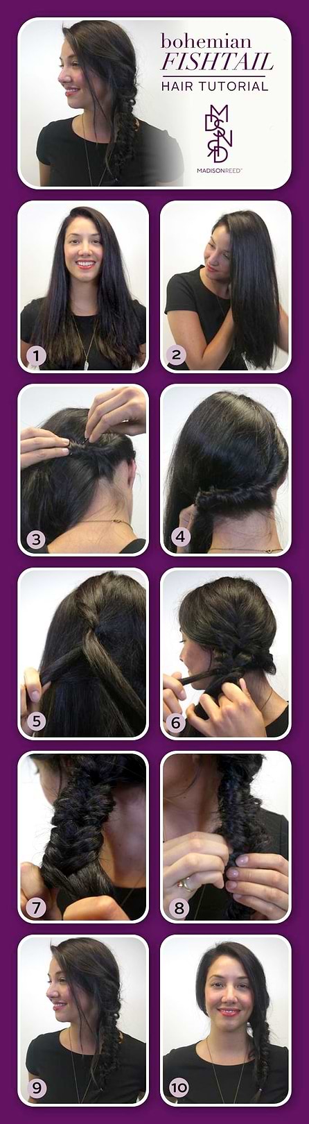 Bohemian Fishtail Tutorial Layout