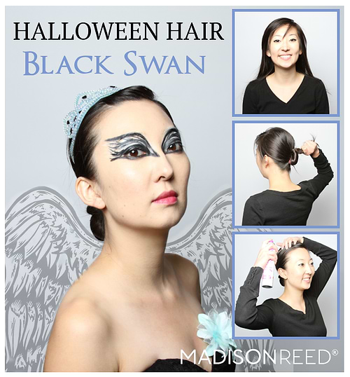 halloween hair black swan hair