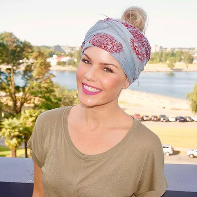 scarf high bun