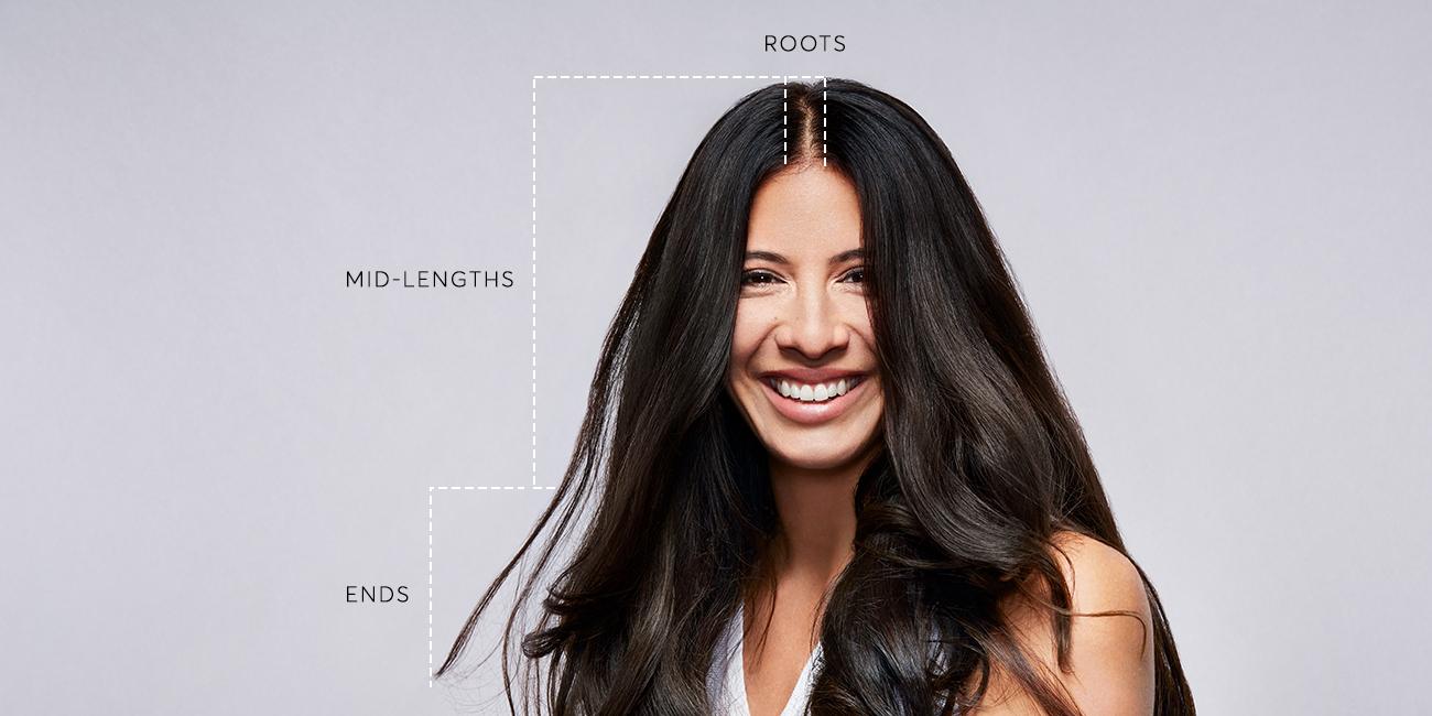 hair sectioning for mid-lengths and ends hair dye