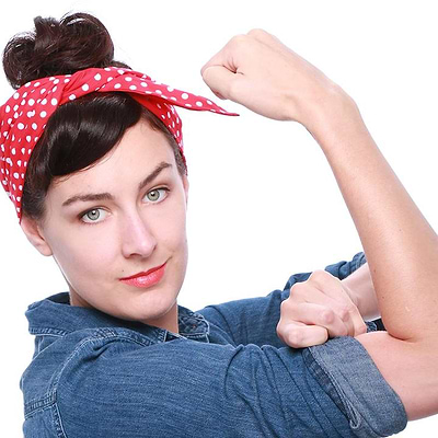 Rosie the Riveter Hairstyle