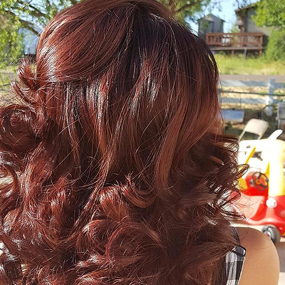 Dark red hair