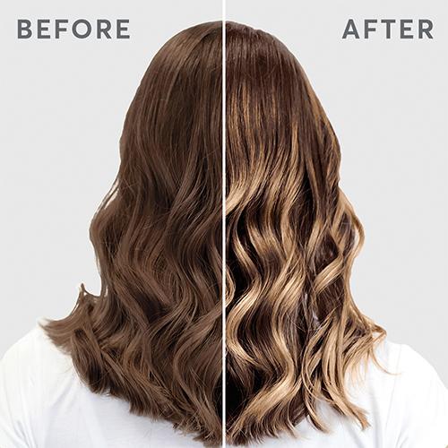Madison Reed Light Works before and after highlighted hair