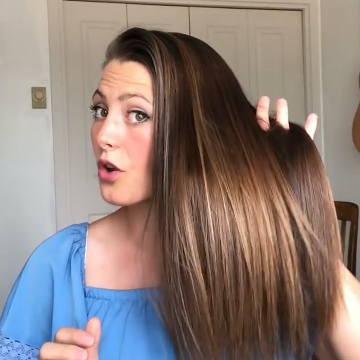 vanilla balayage highlights on light brown hair
