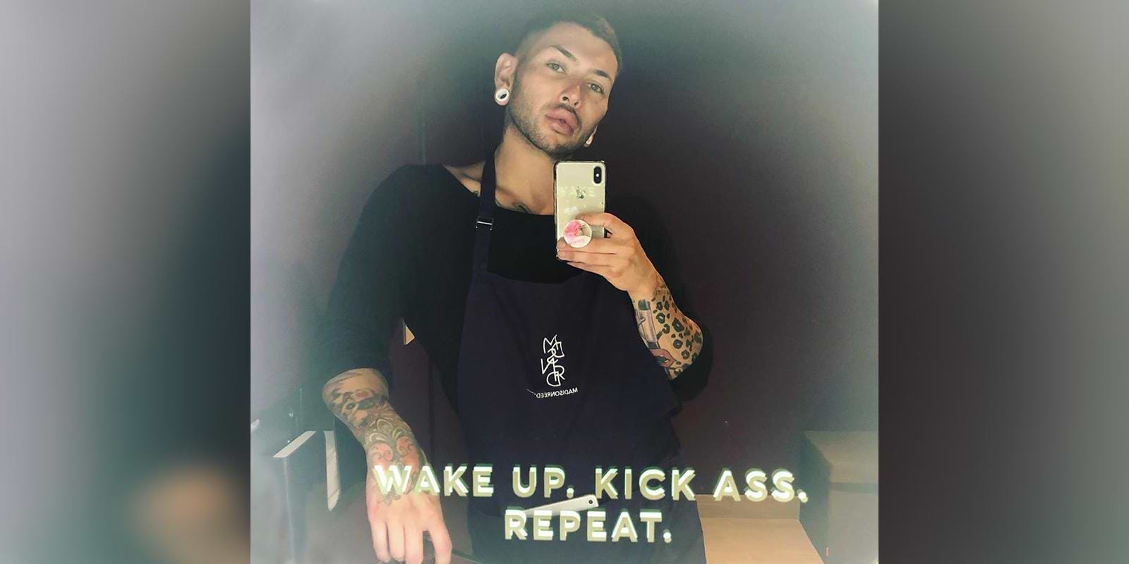 Photo of man in mirror