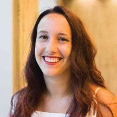 Woman with gray hair as a teenager