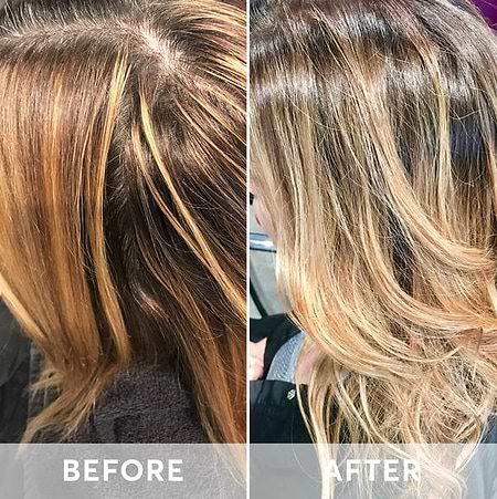 before and after using Crema Gloss