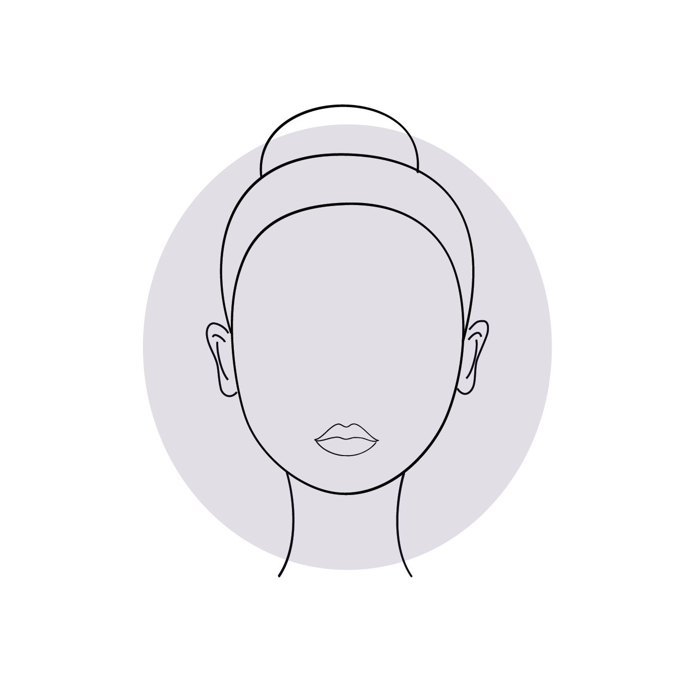 Illustration of Round Face Shape