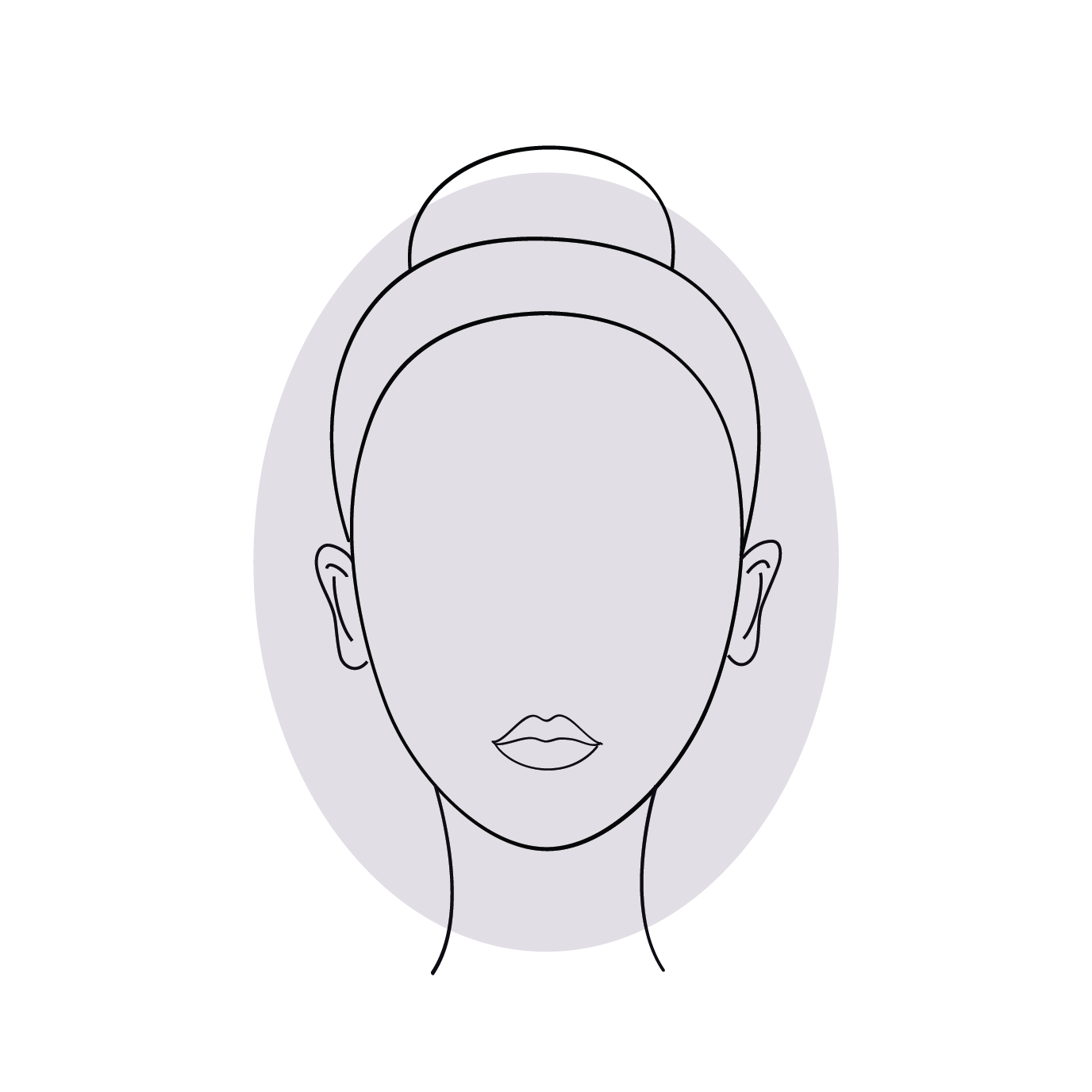 Illustration of Oval Face Shape