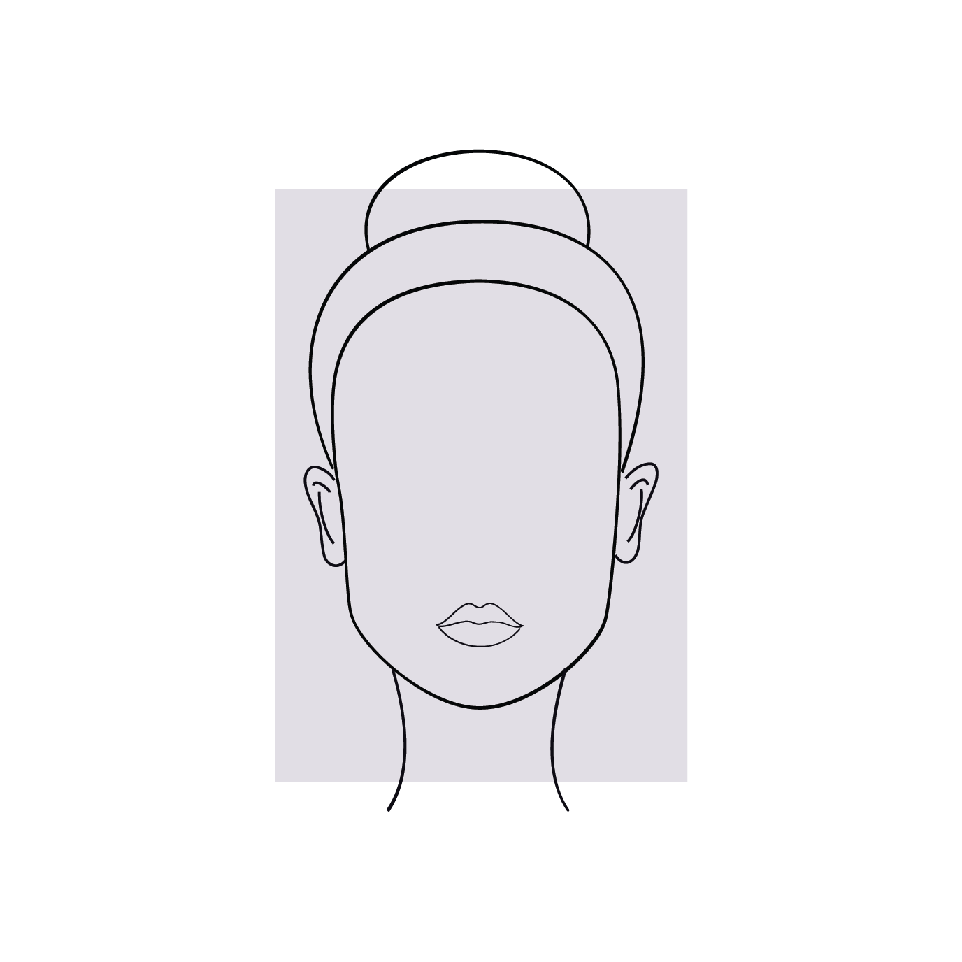 Illustration of Long Face Shape