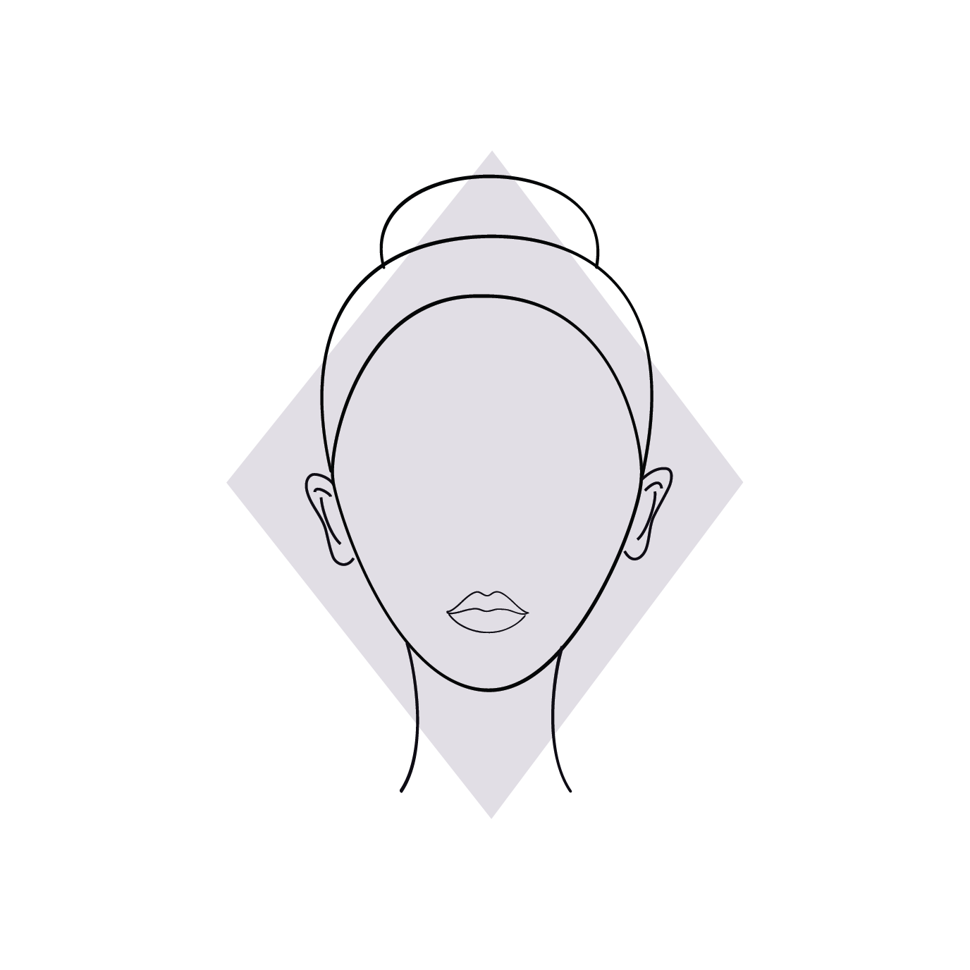 Illustration of Diamond Face Shape