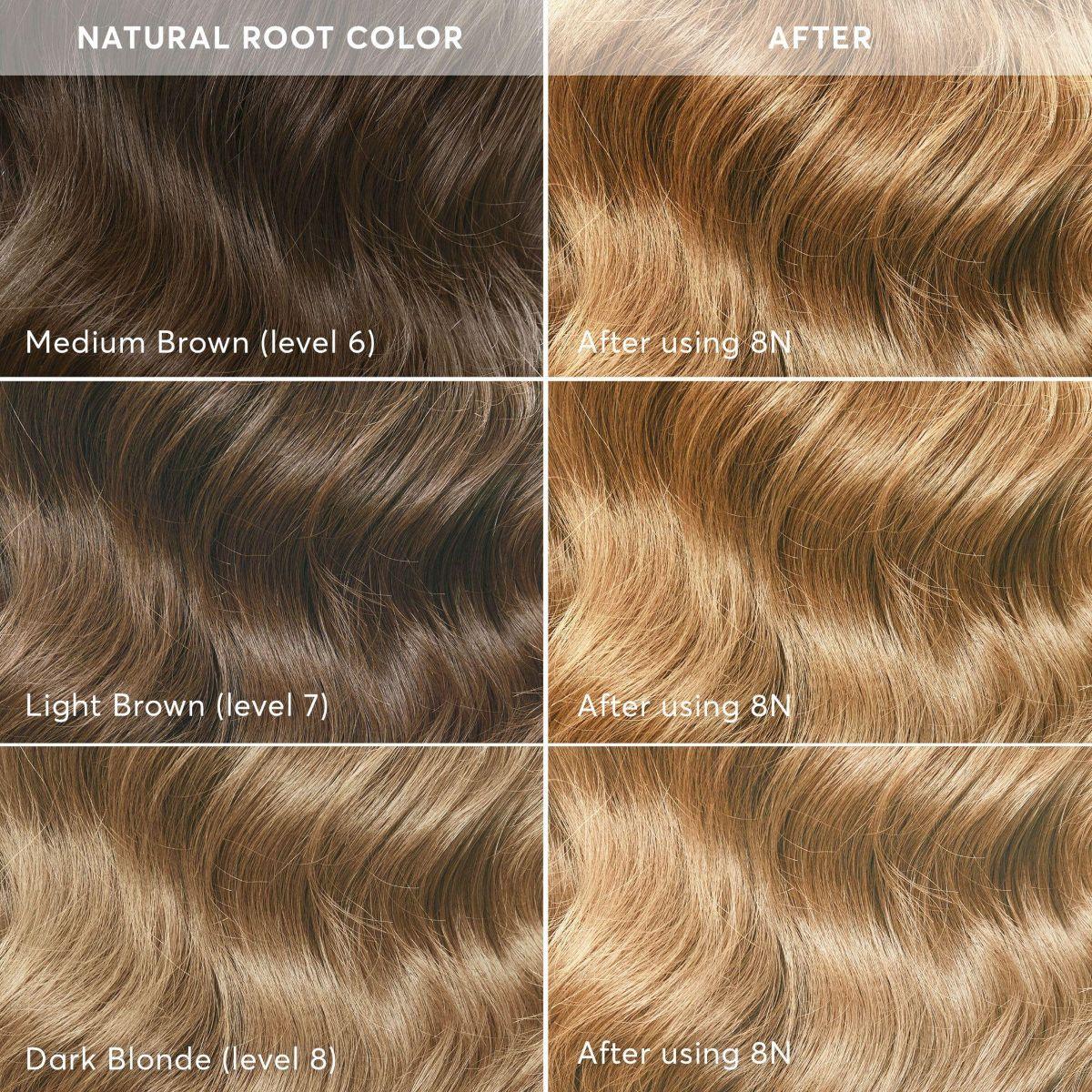 lightening hair before and after