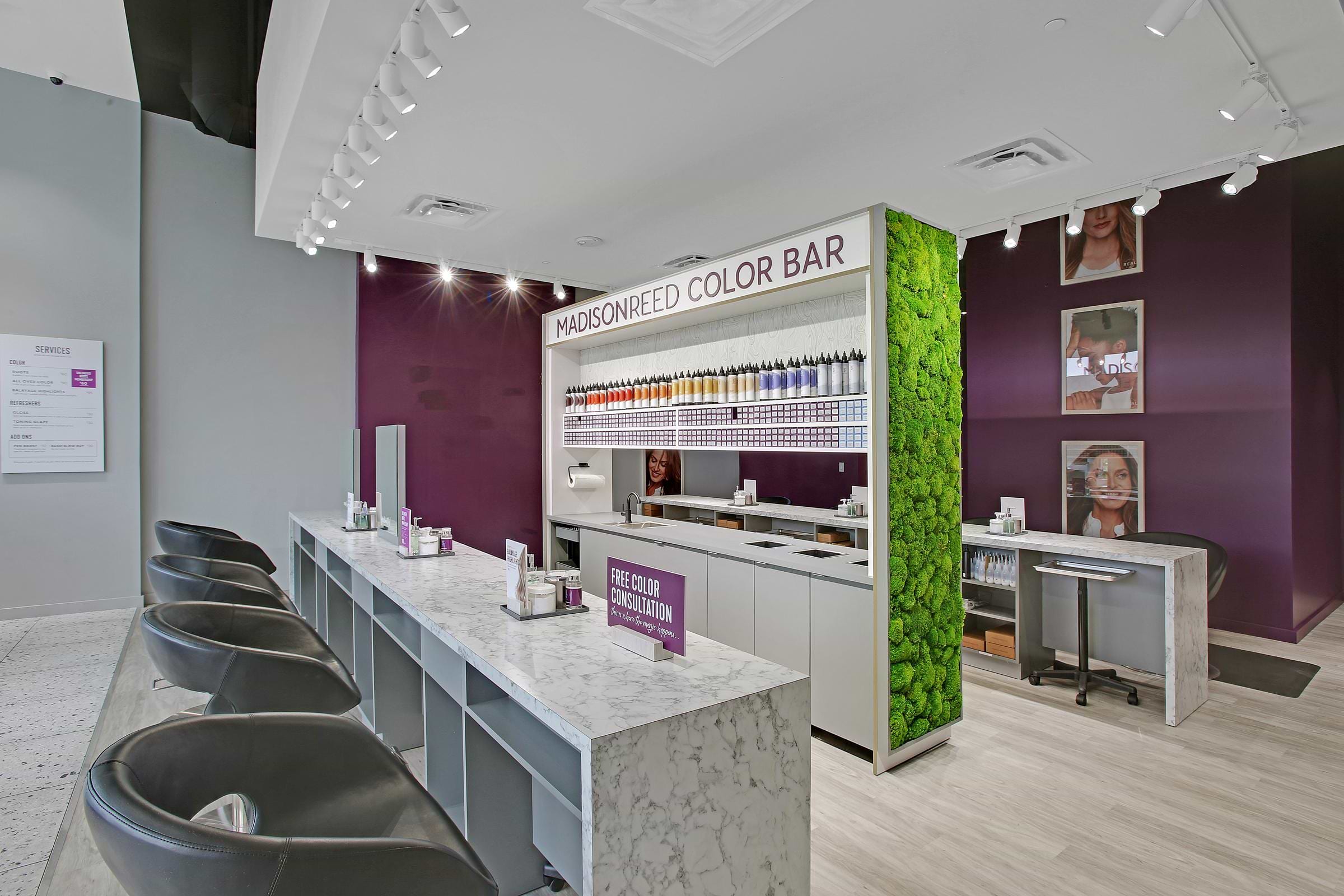 Interior Photo of a Madison Reed Color Bar