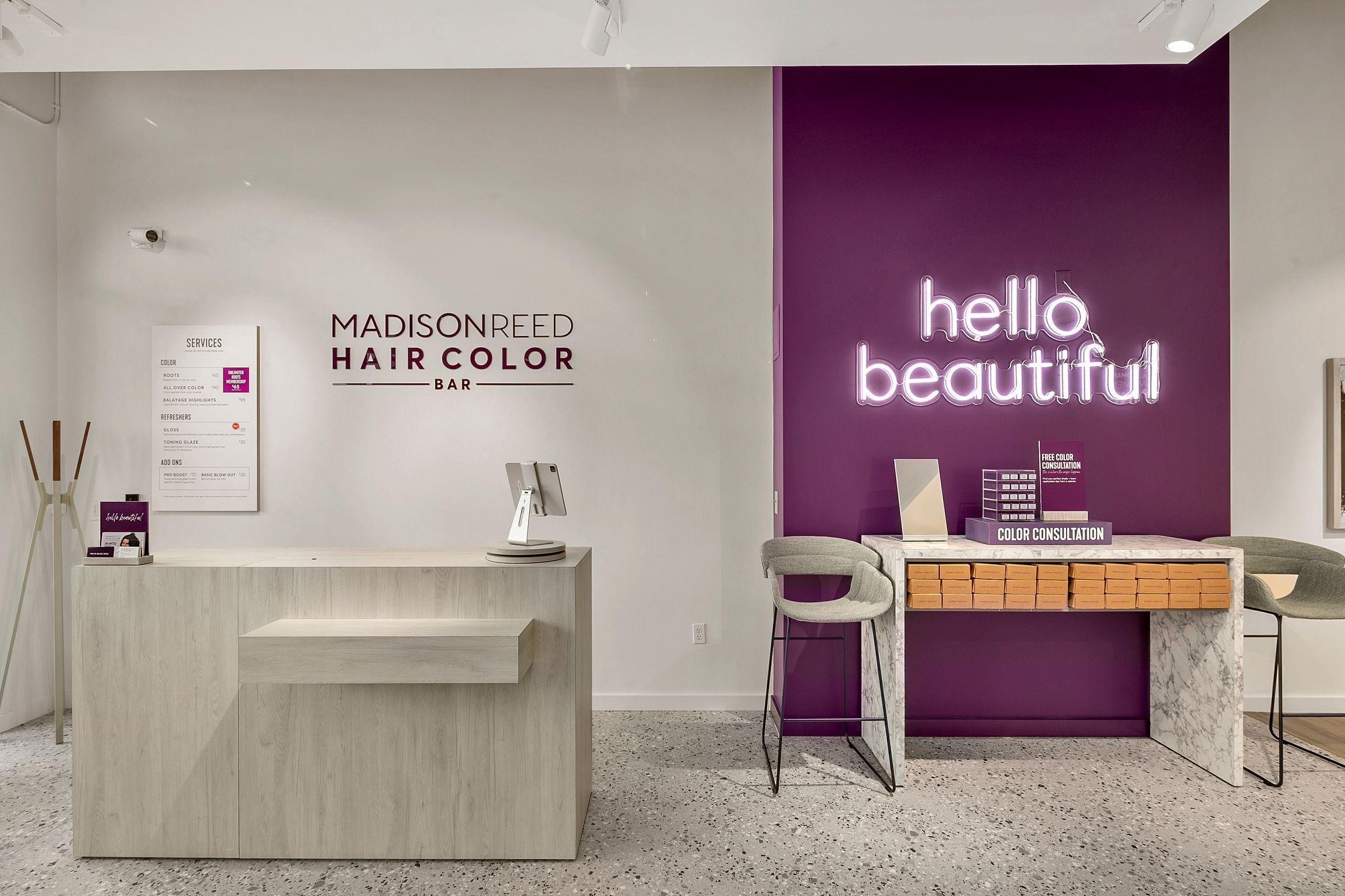 Kirkland Hair Color Bar Interior Front Desk