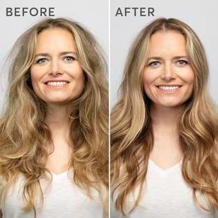 Before and after using baobab oil on hair