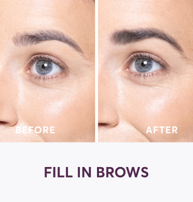 fill in brows before after