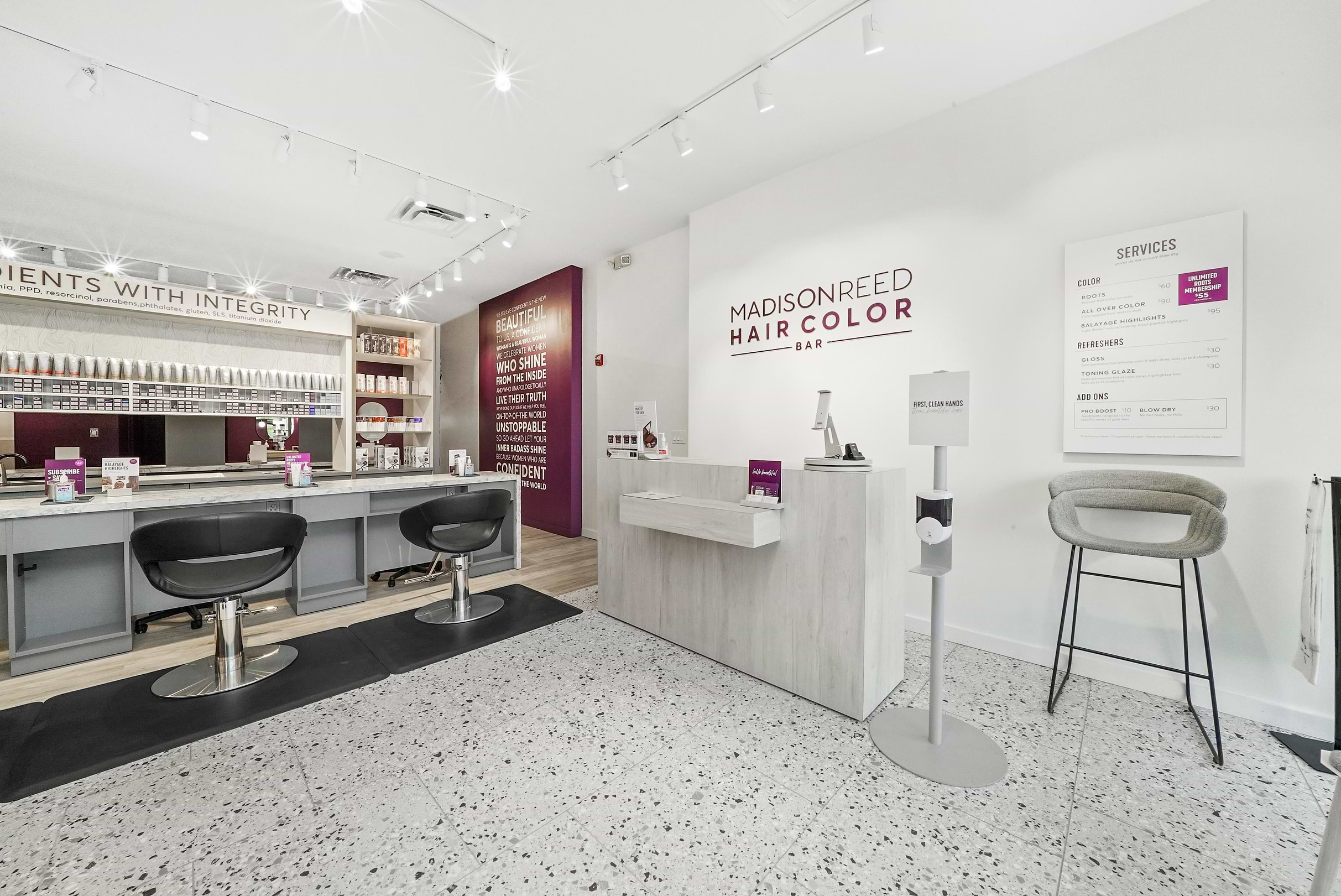 Madison Reed Hair Color Bar interior