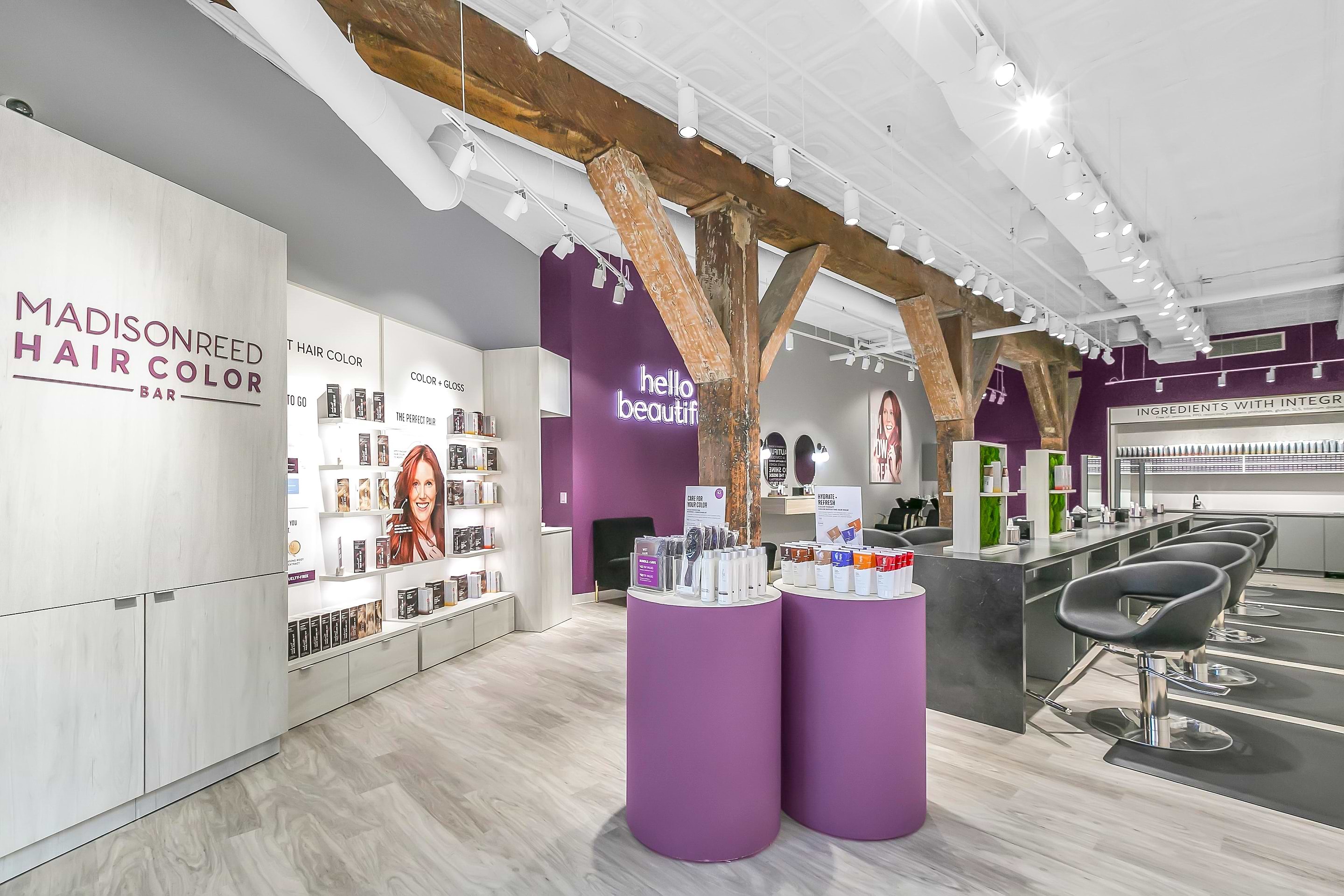 Madison Reed Hair Color Bar Brooklyn New York Williamsburg Interior