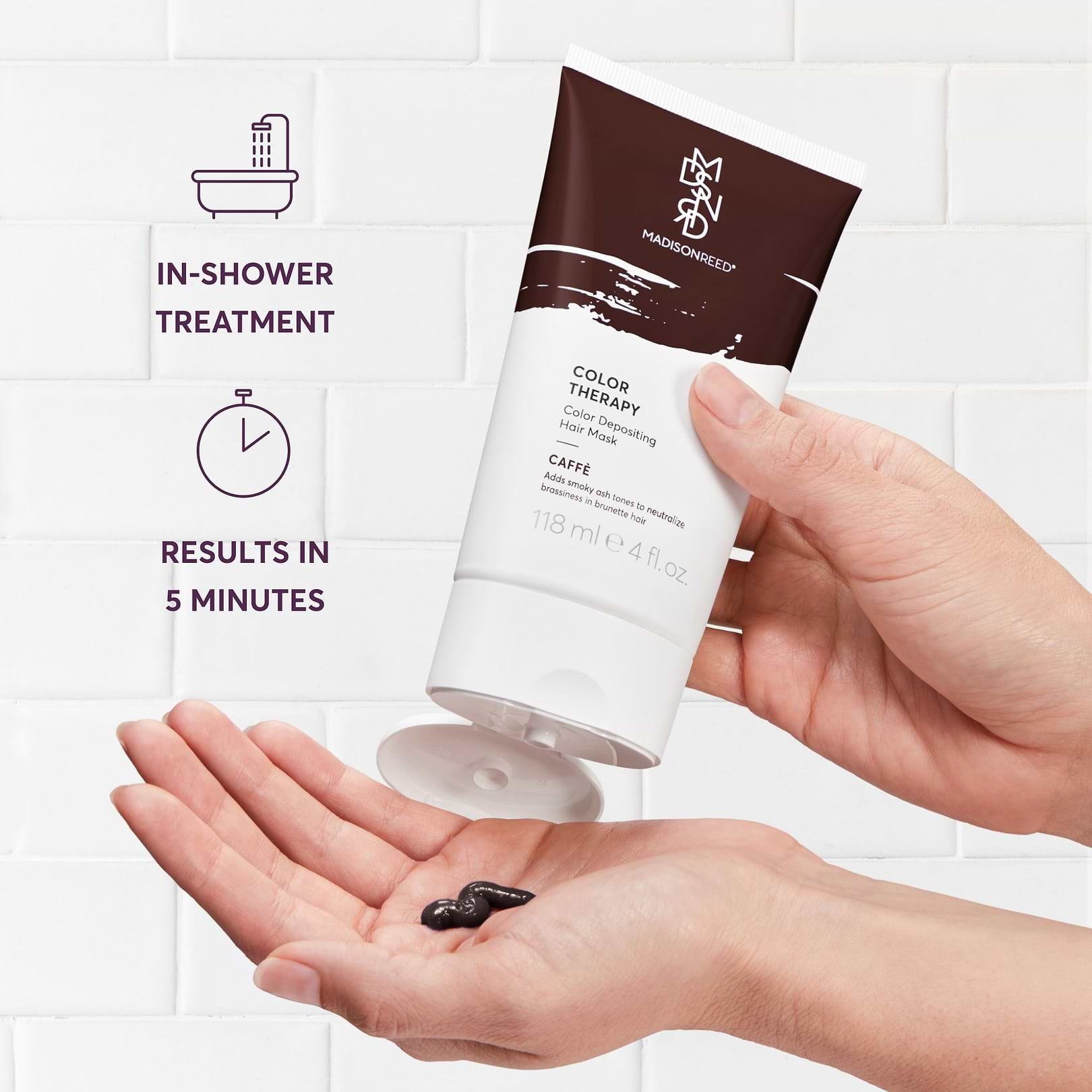 Color Therapy Caffe In-shower Treatment Results in 5 min