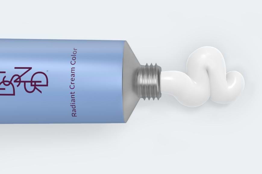 tube of madison reed radiant cream color showing the hair color formula