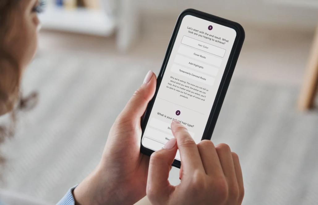 Hair Color Quiz on phone