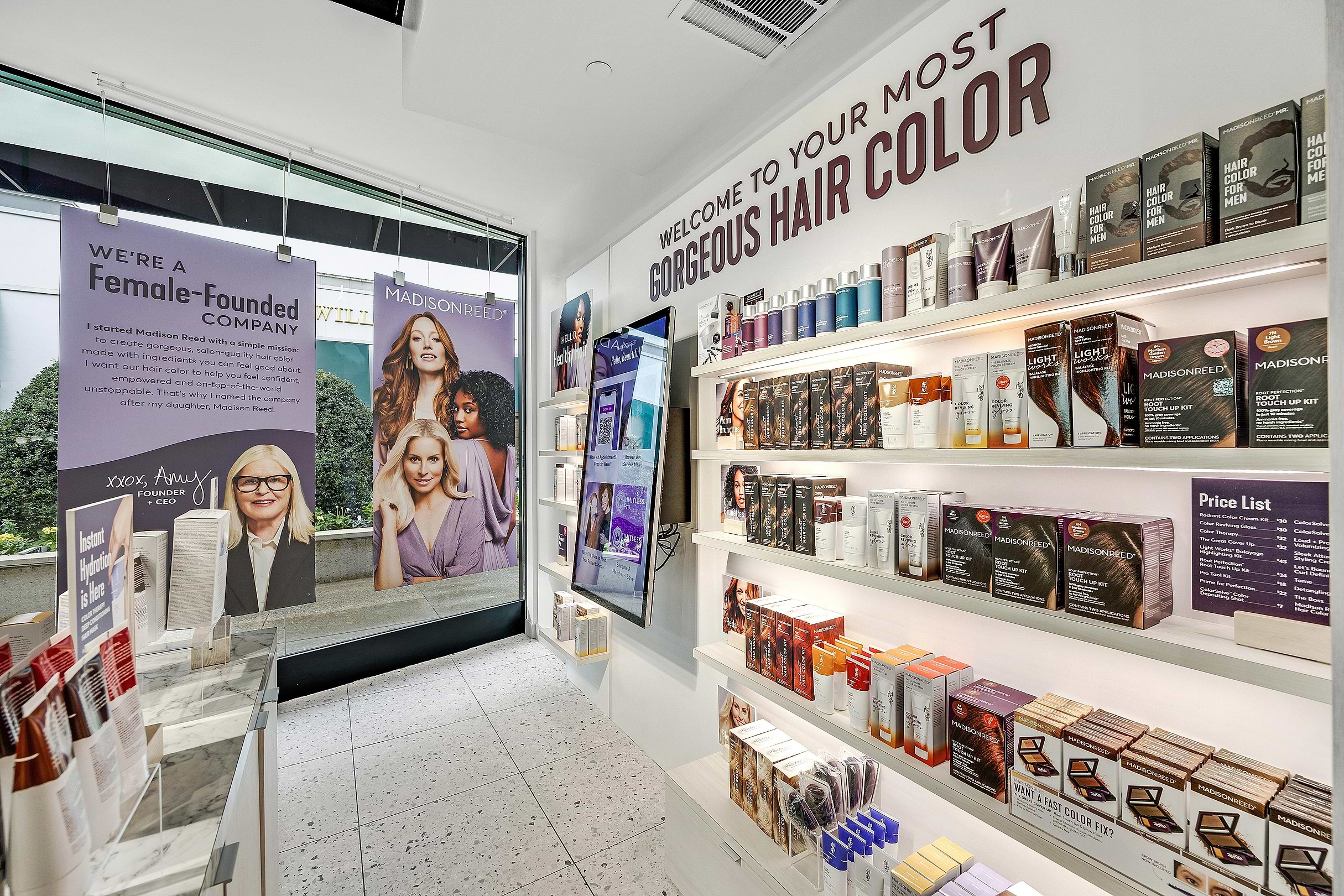 Madison Reed Hair Color Bar- Palo Alto, CA- Interior