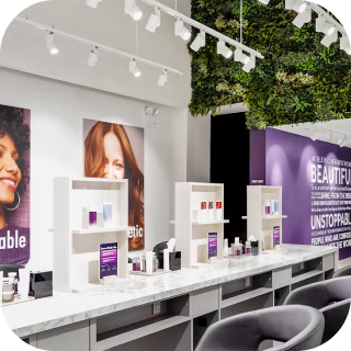 hair color bar interior