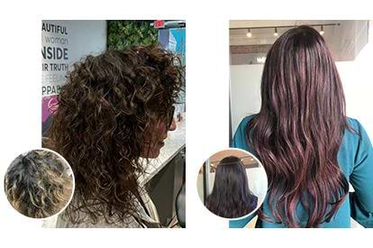 HCB Before and After Images - Madison Reed Dark Hair Review
