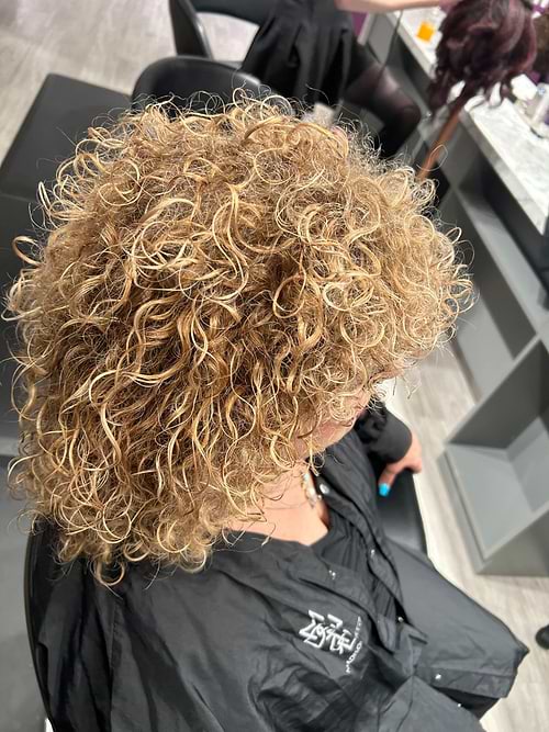 Balayage on curly hair