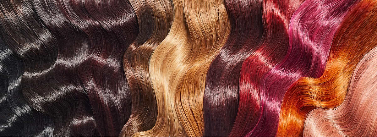 Various shades of hair color