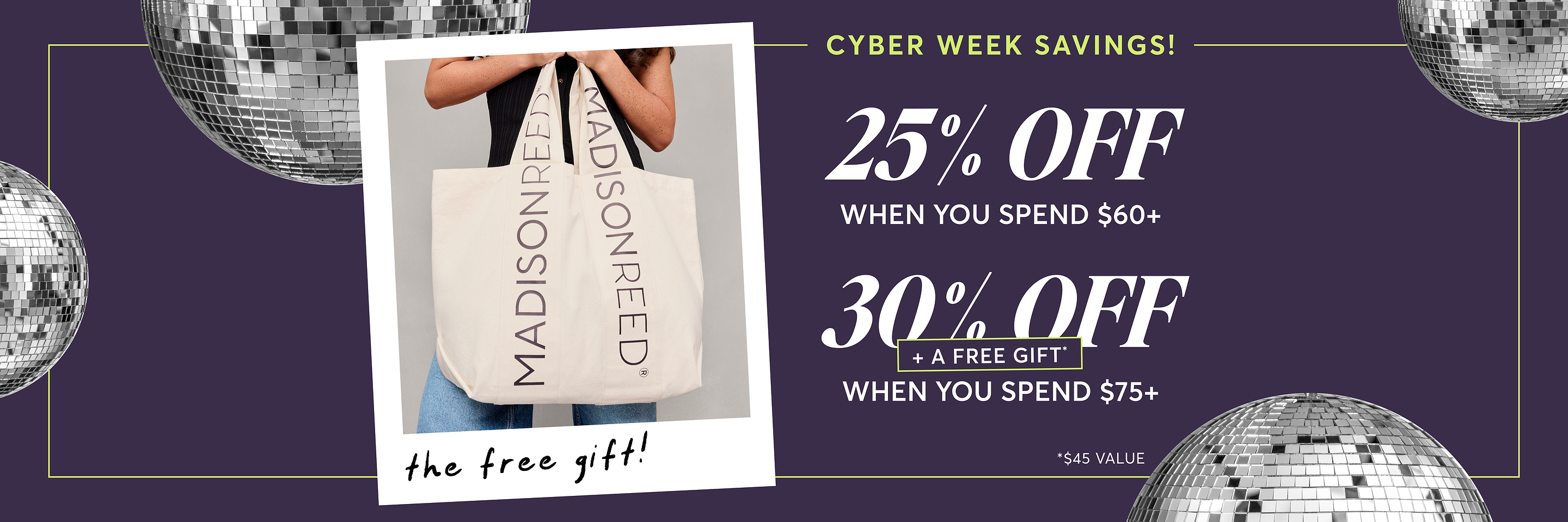 Cyber Week Savings: 25% off $60 or 30% off + FREE gift on $75+ with code CM2025 (free gift value of $45)