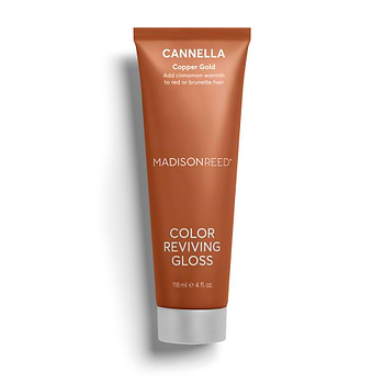 Cannella Color Reviving Gloss is semi-permanent color that adds copper tones to red or brunette hair