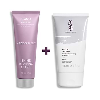 glassa gloss and pura hair mask bundle for clear colorless shine and hydration