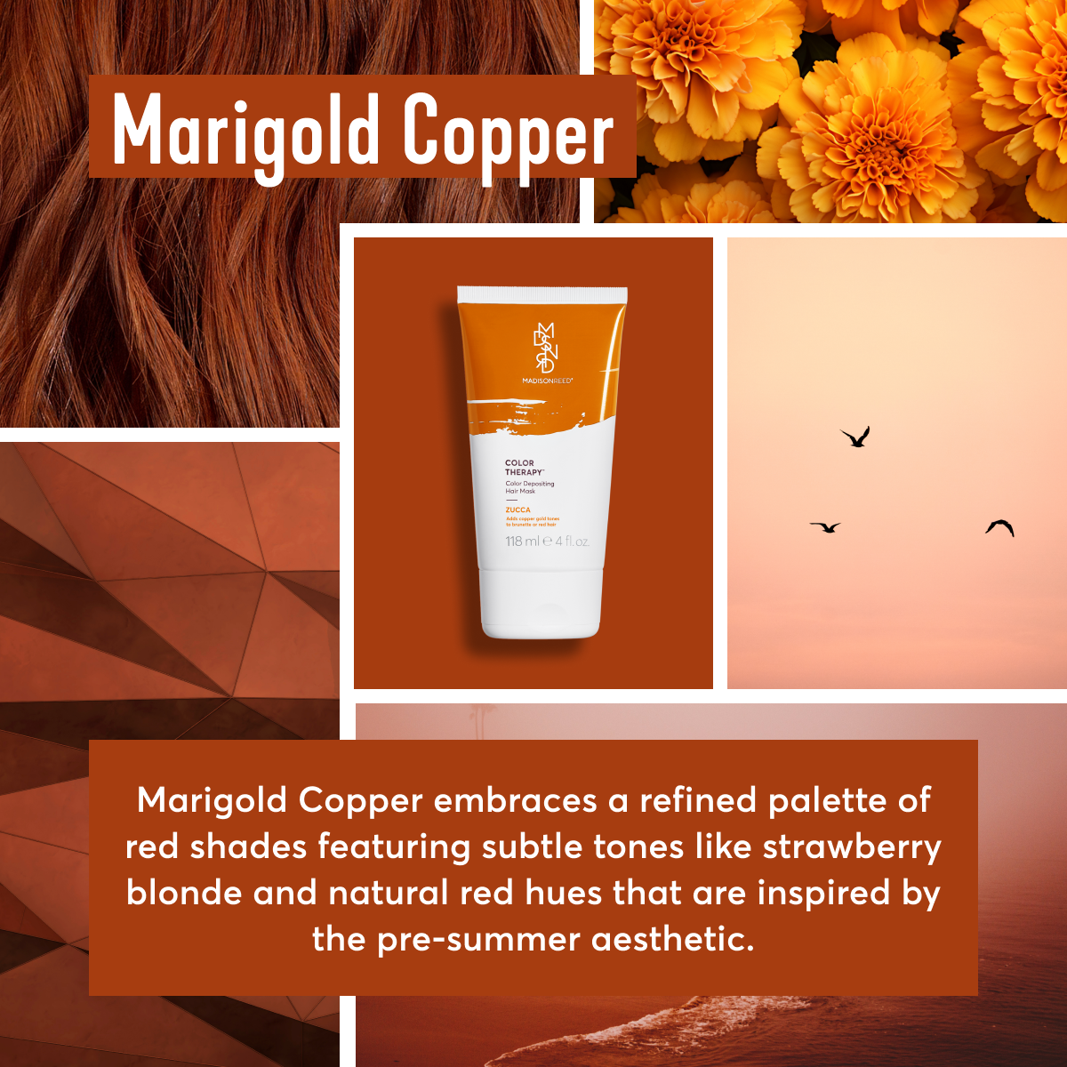 Spring Hair Color Ideas - Marigold Copper Madison Reed
