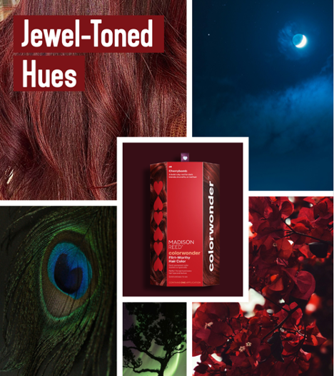 Jewel-Toned Hues Spring Hair Color Idea
