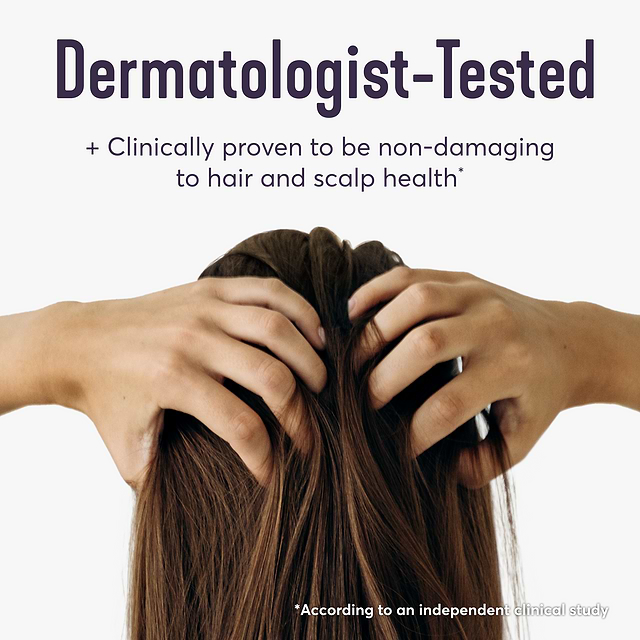 Radiant Hair Color is Dermatologist-Tested and clinically proven to be non-damanging to hair and scalp health, according to an independent clinical study