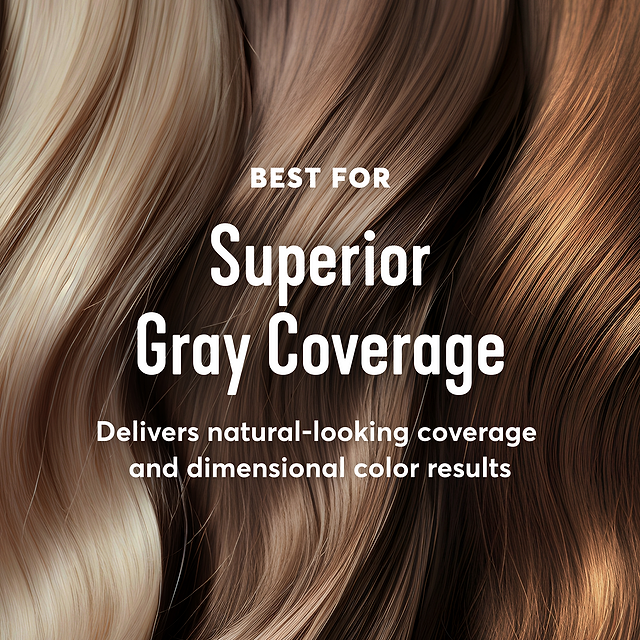 Best for Superior Gray Coverage. Delivers natural-looking coverage and dimensional color results.