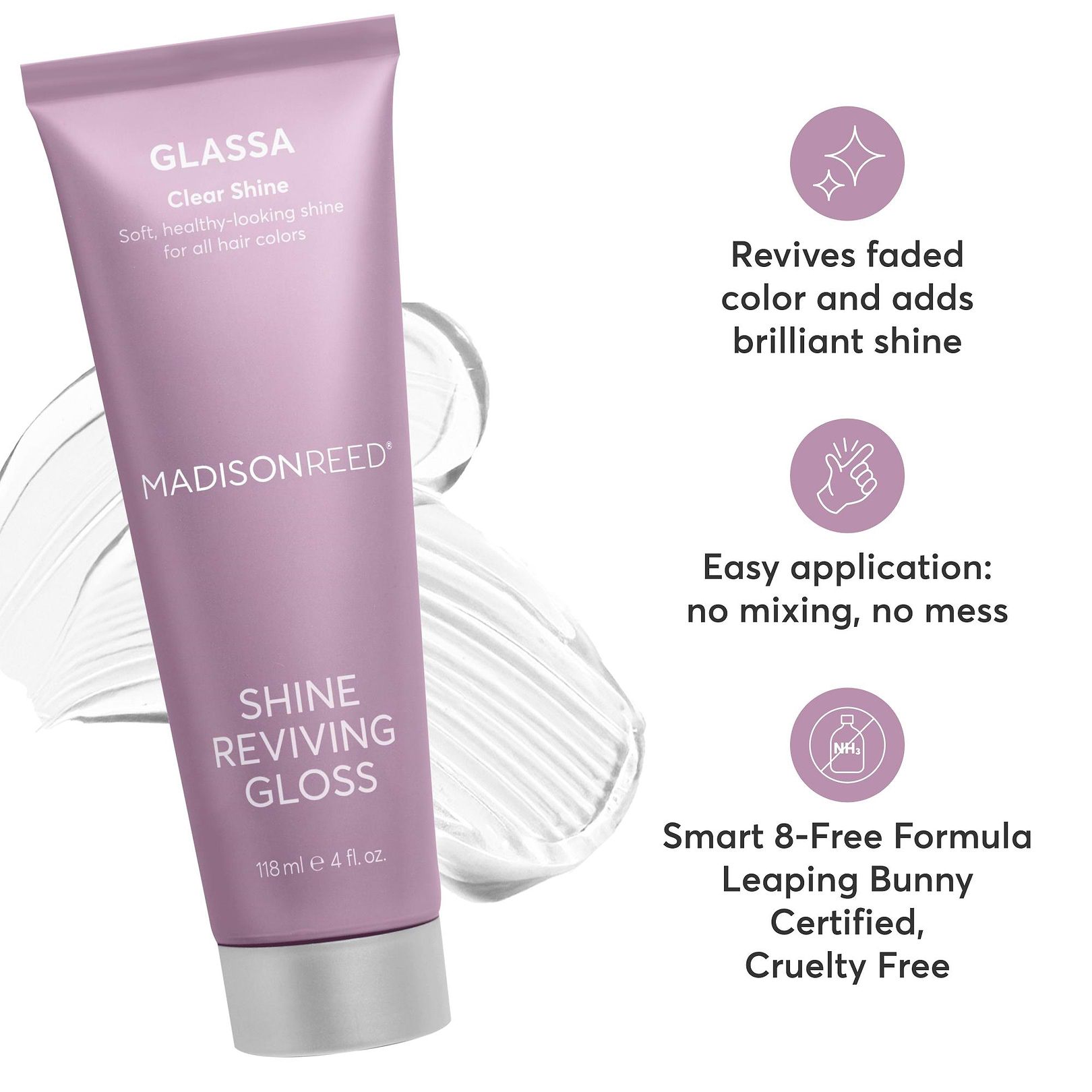 Glassa Gloss revives faded color and adds brilliant shine