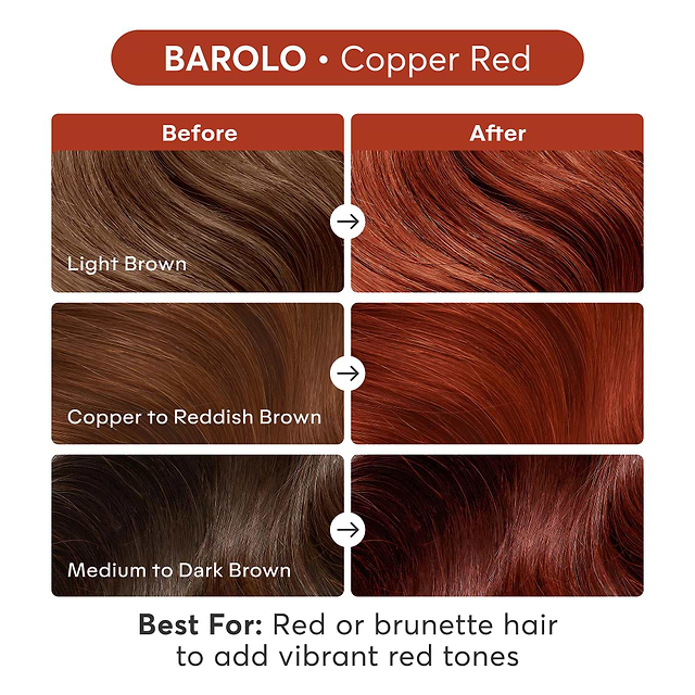Barolo gloss is best for red or brunette hair to add vibrant red tones