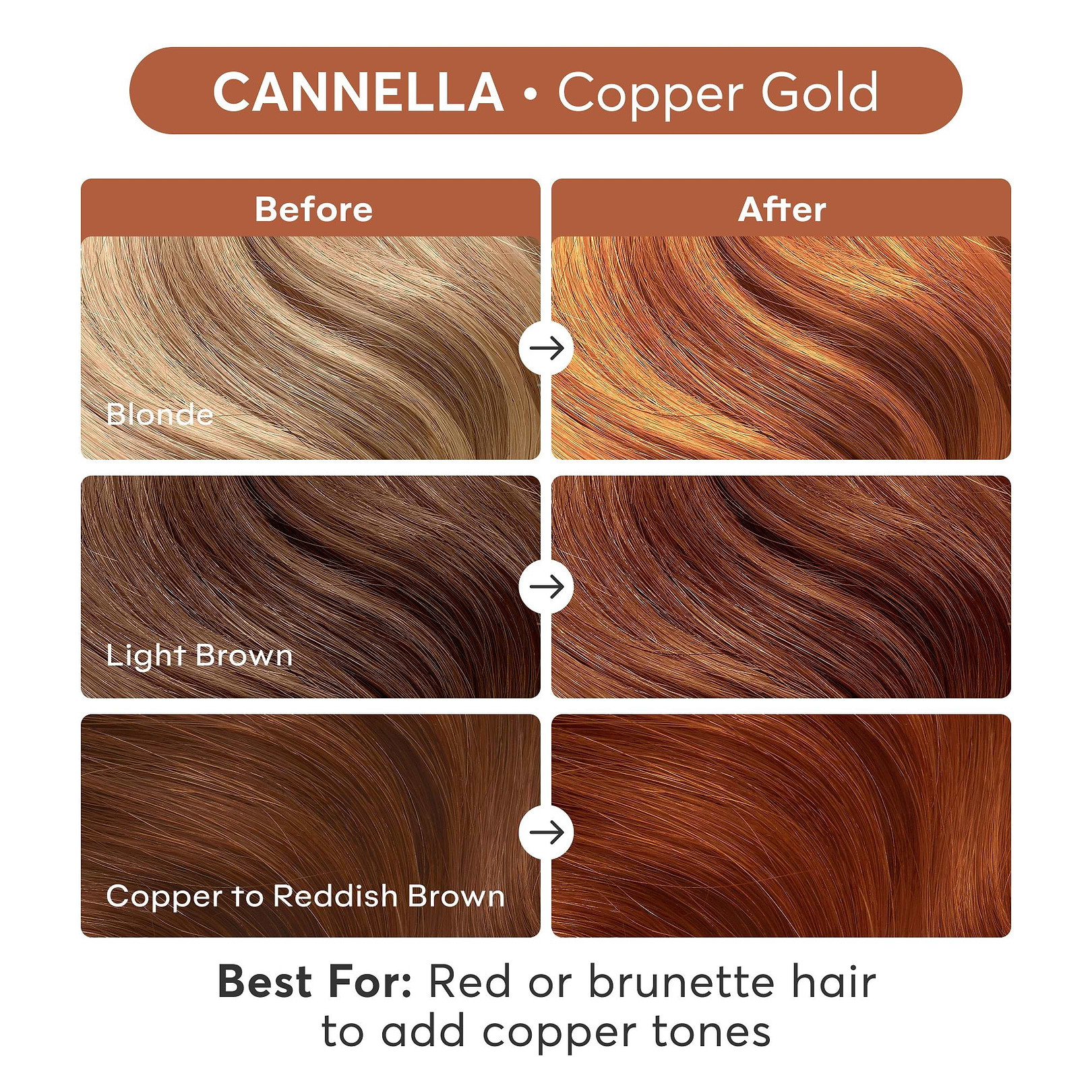 Cannella Gloss is best for red or brunette to add copper tones