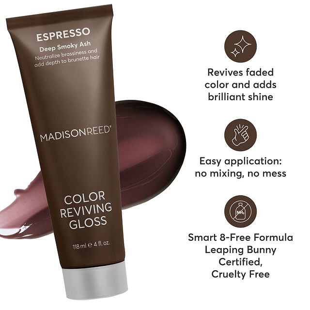 Espresso Color Reviving Gloss for Black or Brunette Hair | Madison