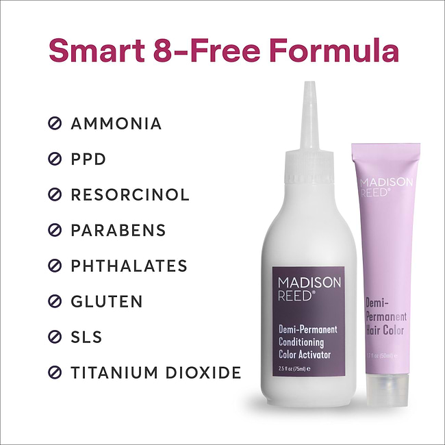 ColorWonder is formulated with our Smart 8-Free Formula: No Ammonia, No PPD, No Resorcinol, No Parabens, No Phthalates, No Gluten, No SLS, No Titanium Dioxide