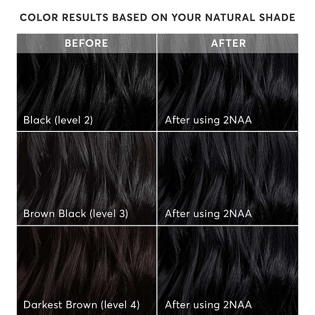 2NAA Shade Chart with Results based on your natural shade