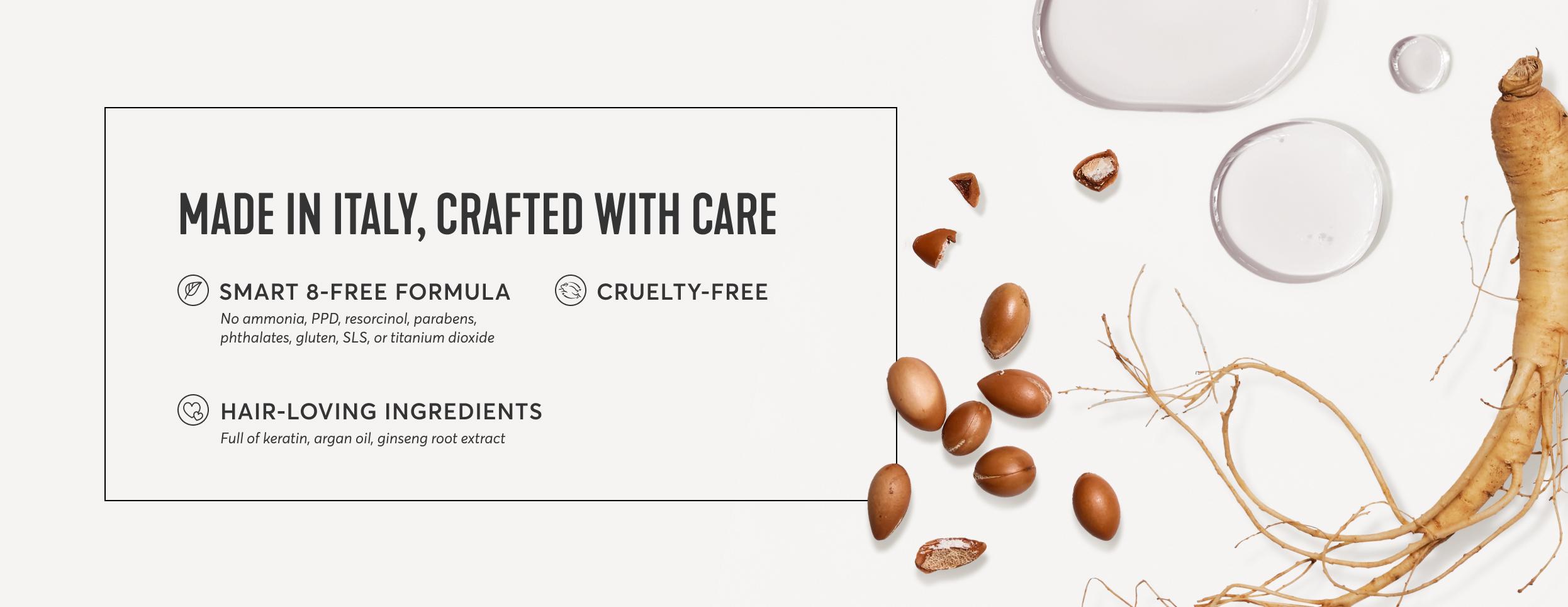 Smart 8-Free Formula, Cruelty-Free, Made in Italy