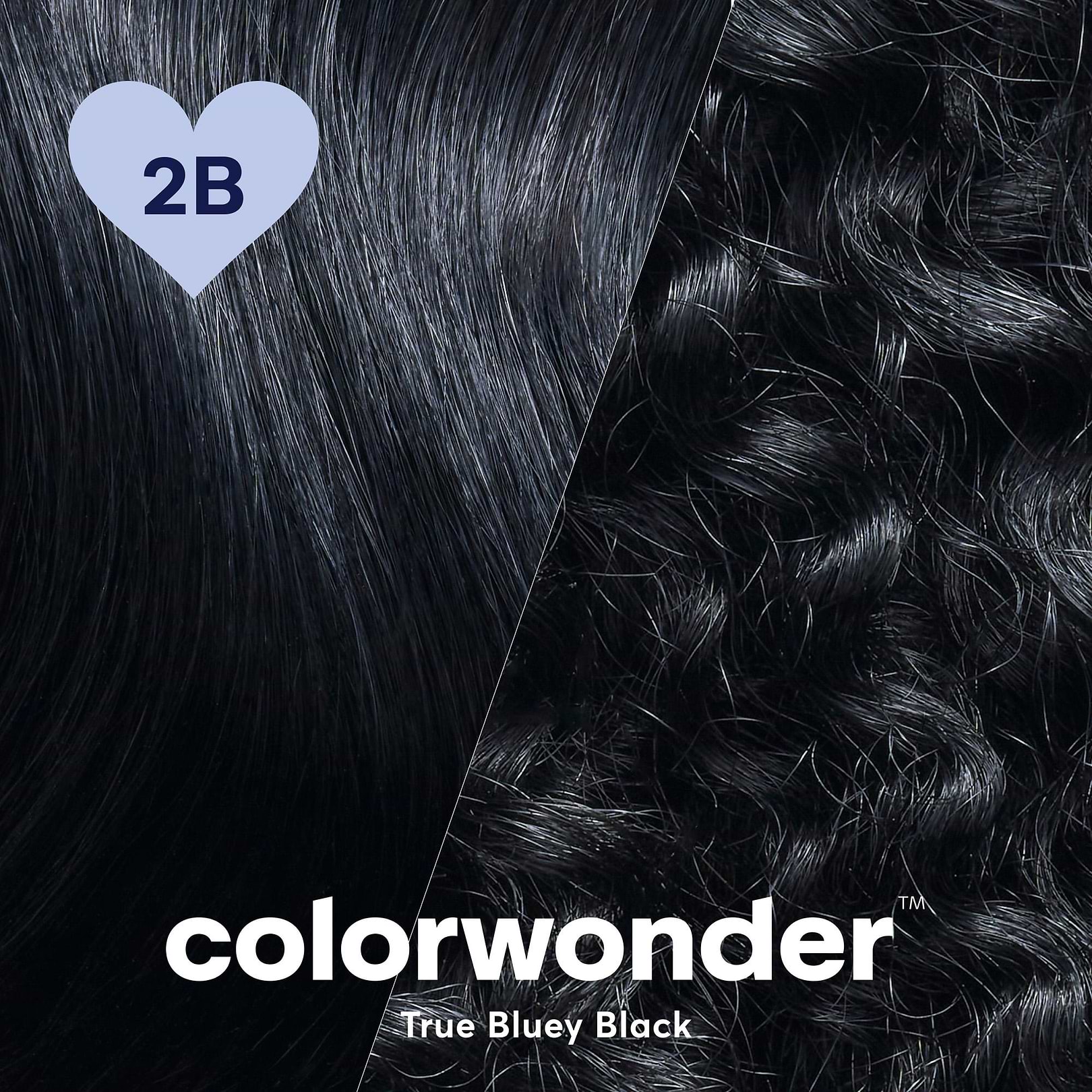 colorwonder demi-permanent hair color in shade 2b true bluey black