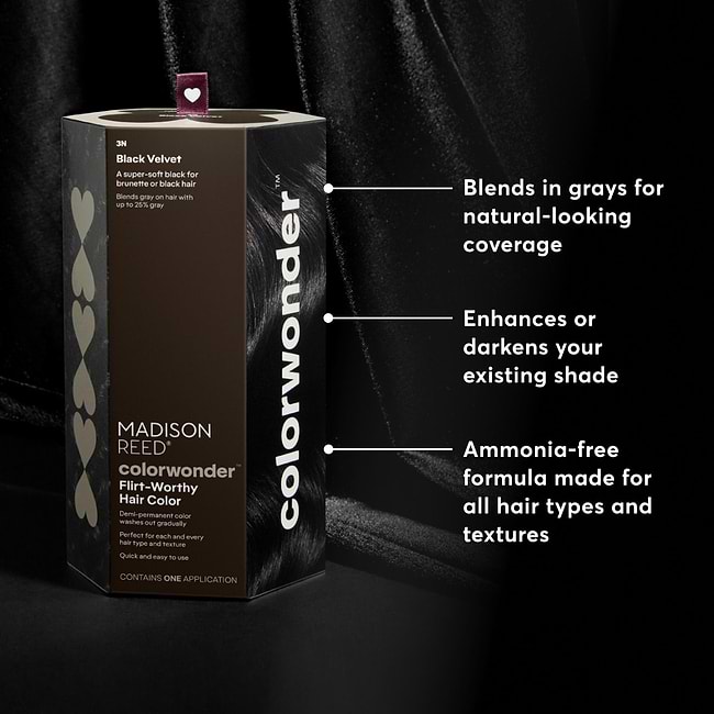 Soft Black Demi Permanent Hair Dye Kit | Black Velvet 3N | Madison
