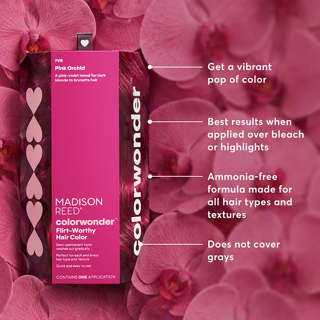 Pink Demi Permanent Hair Dye Kit - Pink Orchid 7VR | Madison Reed