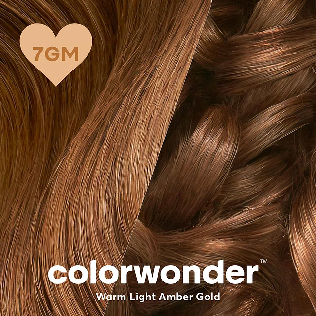 Light Amber Gold Demi Permanent Hair Dye Kit - Amber Glow 7GM