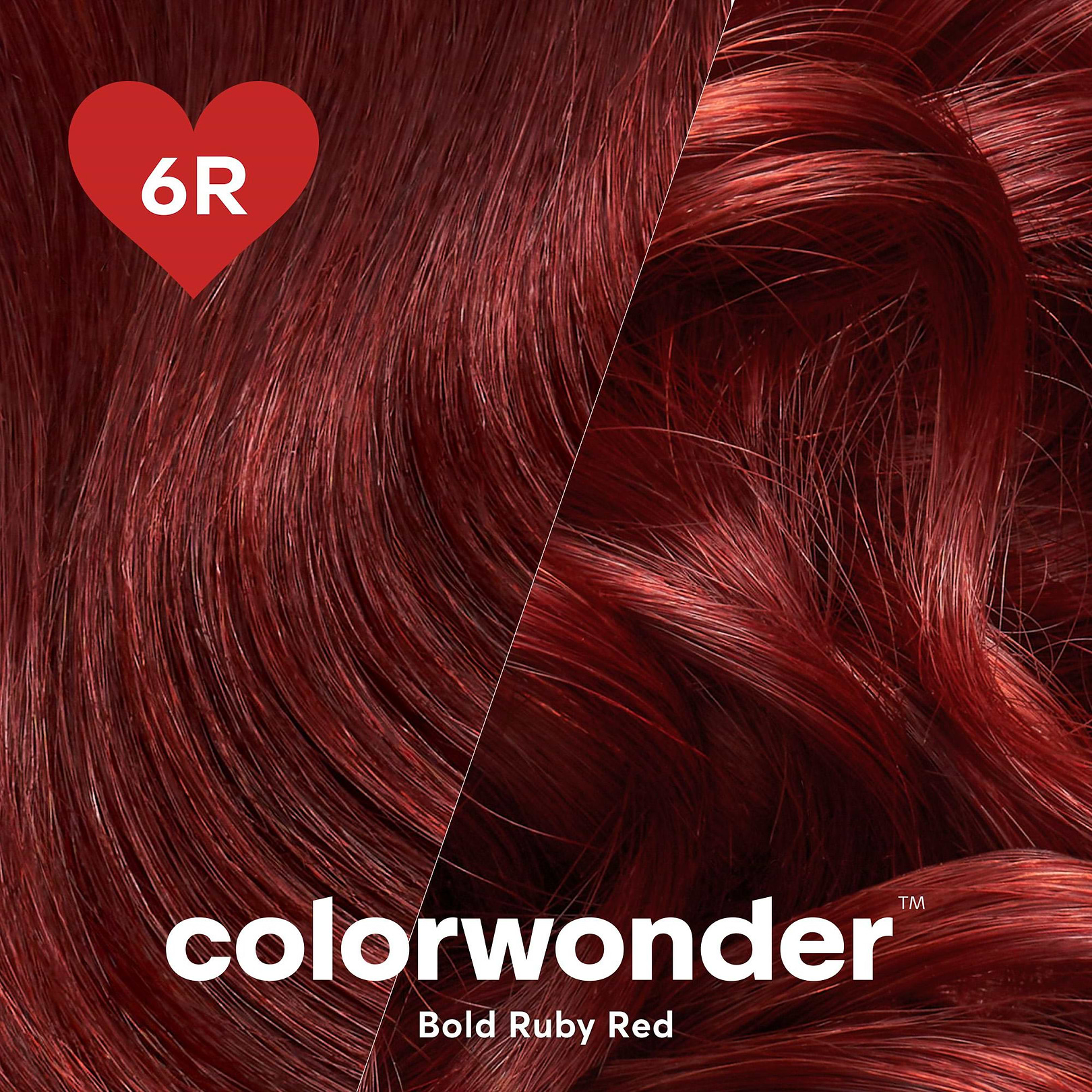 colorwonder demi-permanent hair color in shade 6r bold ruby red