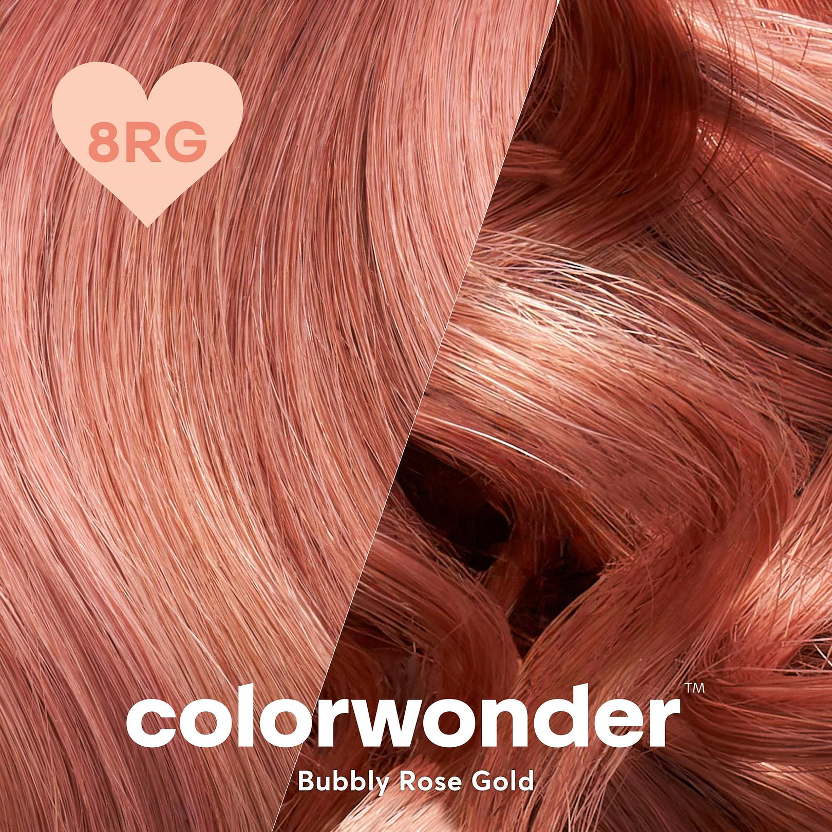 colorwonder demi-permanent hair color in shade 8rg bubbly rose gold